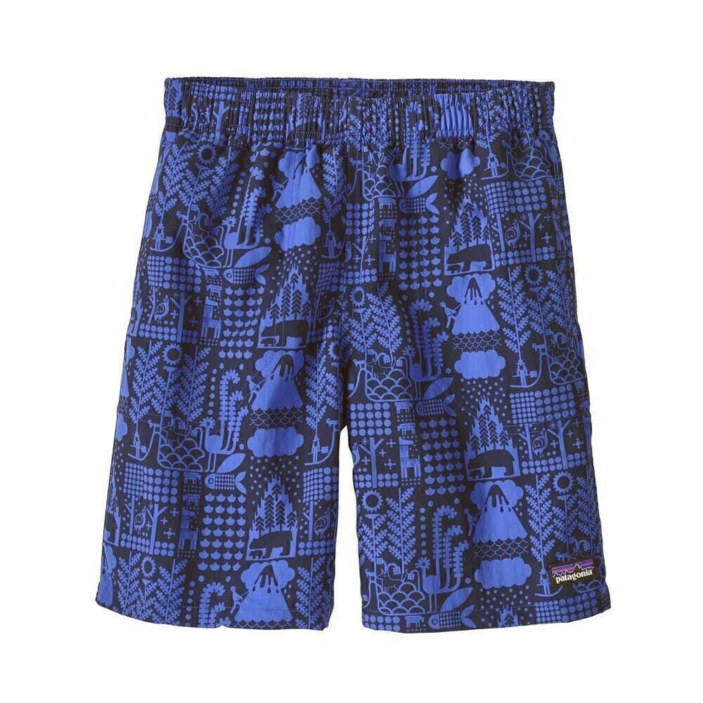 Patagonia Baggies Shorts Boys Size Medium McQuail/Imperial Blue Swim Trunks
